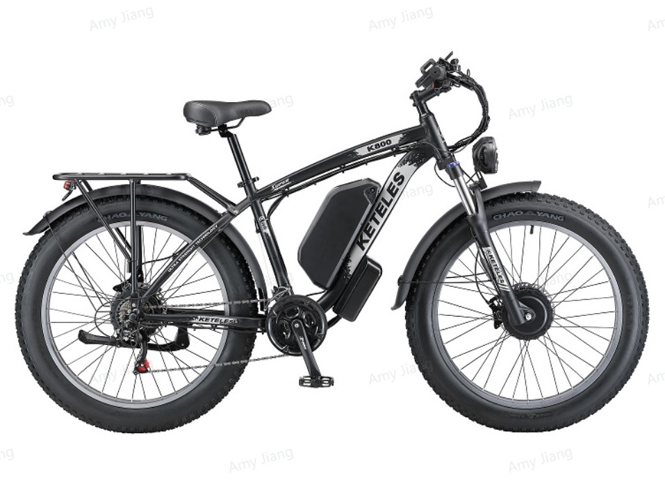 Factory Direct sale KETELES K800 23AH lithium  Battery  Fat Tire eBike 2000W dual motor 48V Aluminum Frame 26 electric bike