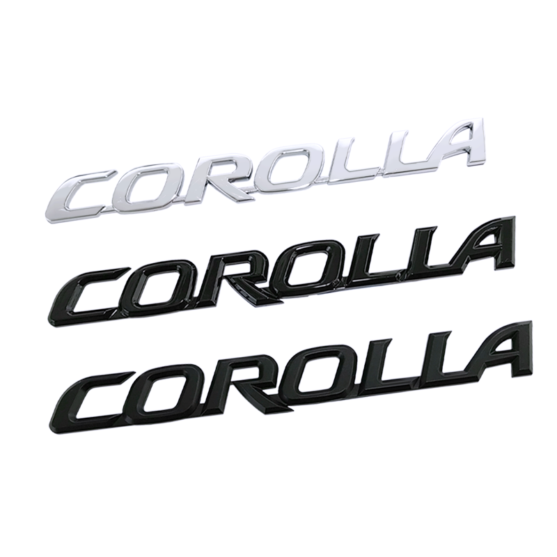 Corolla Car Stickers Custom Logo ABS Plastic Auto Accessories Car Letter Badge Emblem For Toyota