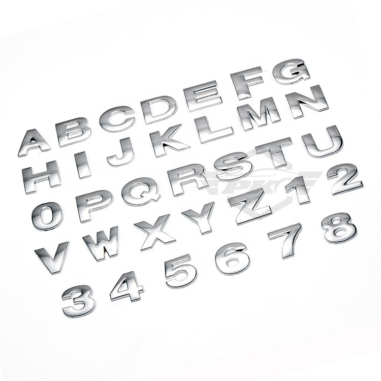 DIY 3D Metal Alphabet Letter Decal Emblem Sticker Badge for car Decoration