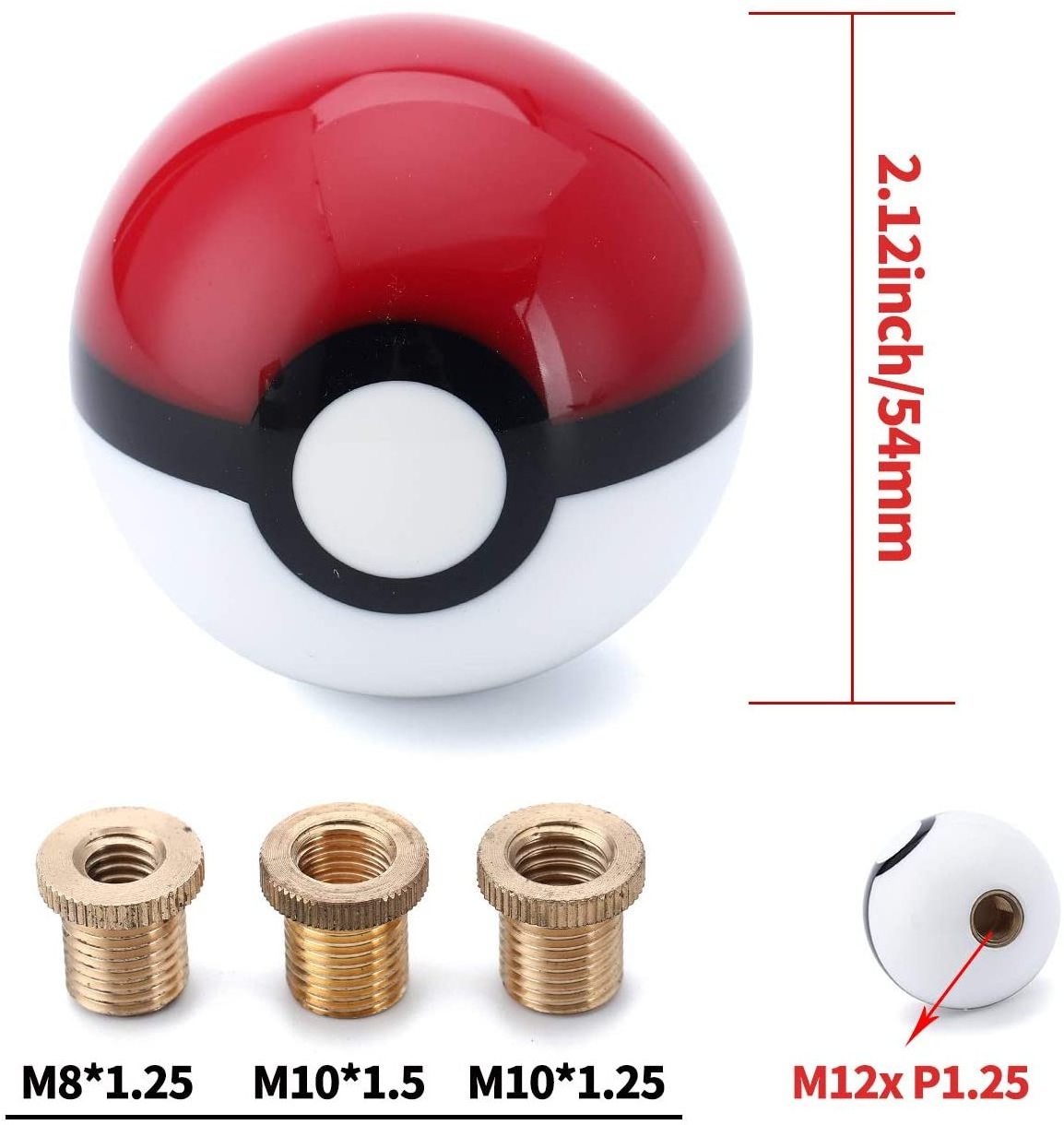 PUERXIN Car Interior Accessories Diameter 54mm Sphere Shift Knob Universal Car Modification PokeBall Shift Knob