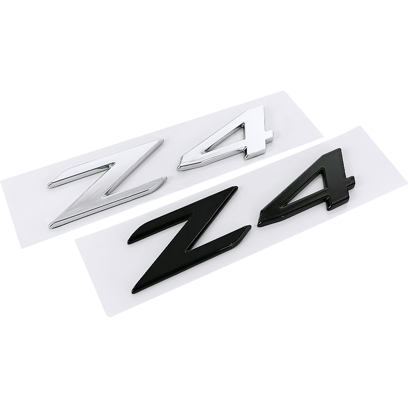 Z4 Silver black Plastic ABS Limited Car Badge Water Repellent Custom Chrome Plating 3D Design Car Emblem For BMW