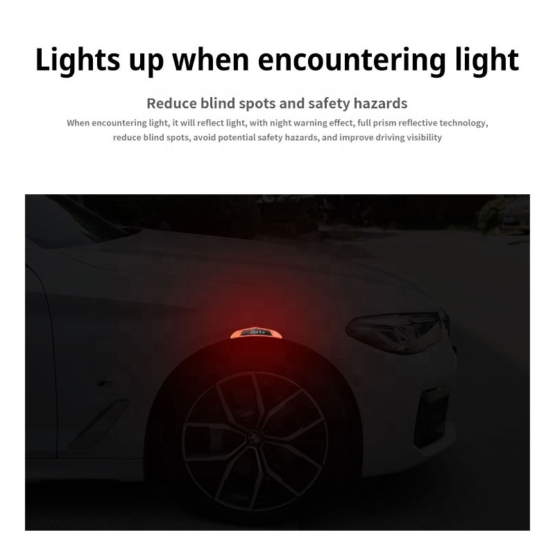 Night Reflective Warning Stickers Carbon Fiber Strips Universal Car Wheel Eyebrow Reflective Stickers