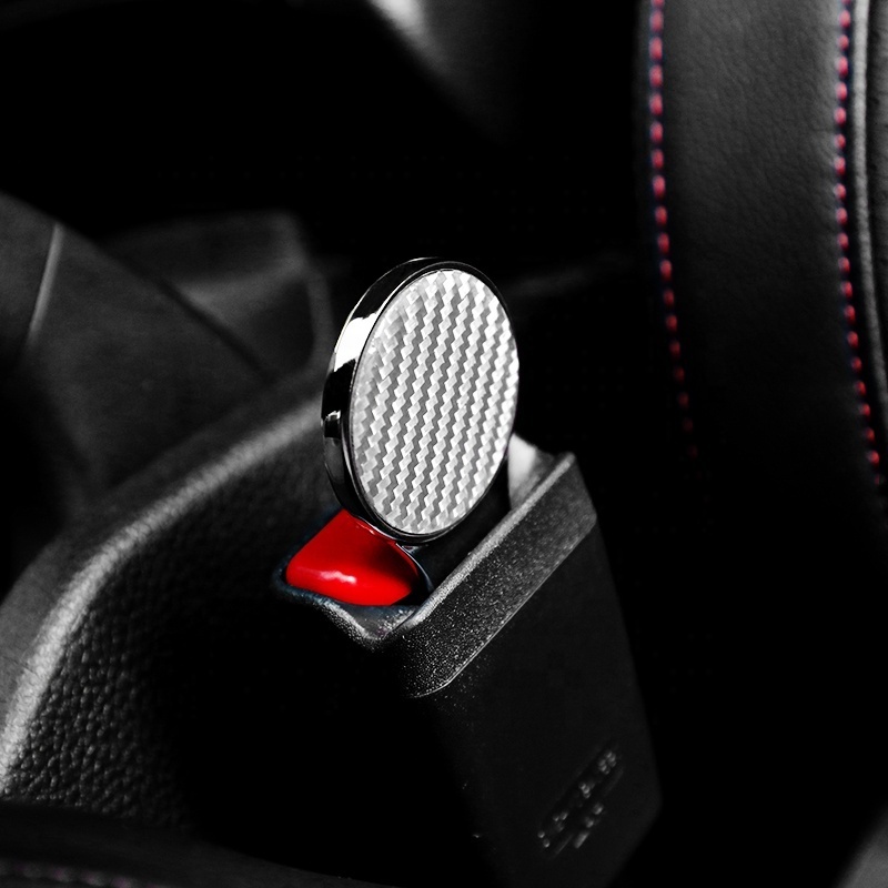 Carbon fiber high quality auto seatbelt buckle for all cars, trucks, Car Safety Belt Buckle Clip