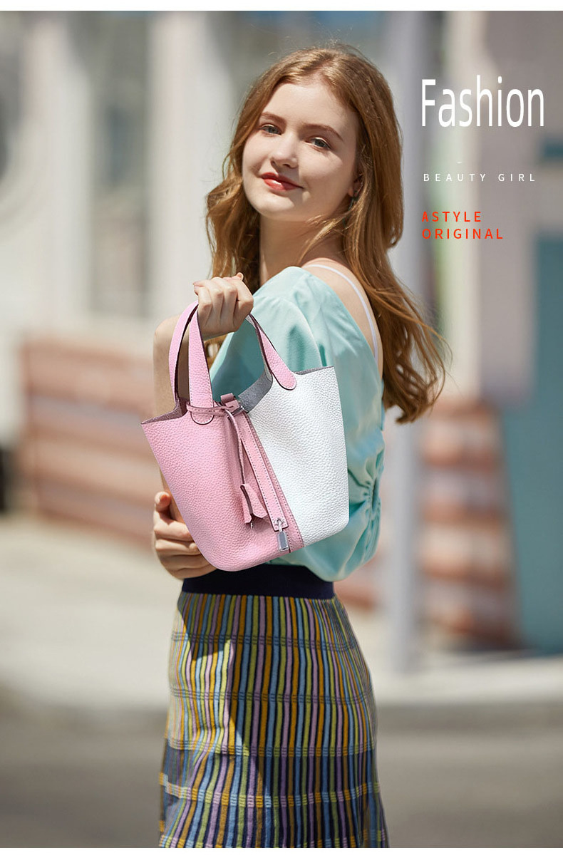 Ladies Luxury Vintage Vegetable Basket Bag Cowhide Women Tote Hand Bags Purses Real Genuine Leather Handbags 2022 China Daily