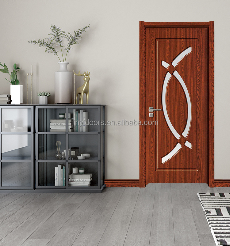 2022 JINY Best Simple Cheap Interior Doors House Entry Fancy Design Custom China Door Design Wooden Solid Wood Doors