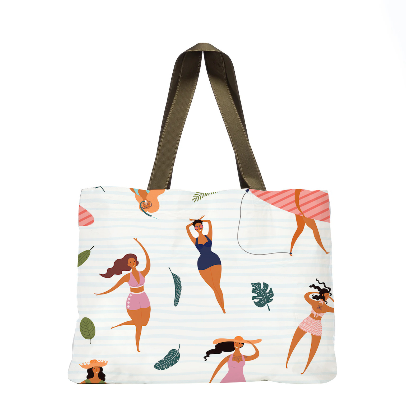 2024  Custom Fashion Personality Waterproof Beach Shopping Zipper Dupont Washable Paper Tyvek Tote Bag