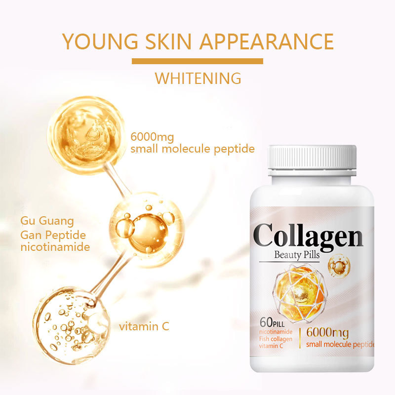 Skin Whitening Collagen Tablets L-glutathione Vitamin C  Capsule Anti-Aging Health Care Capsule