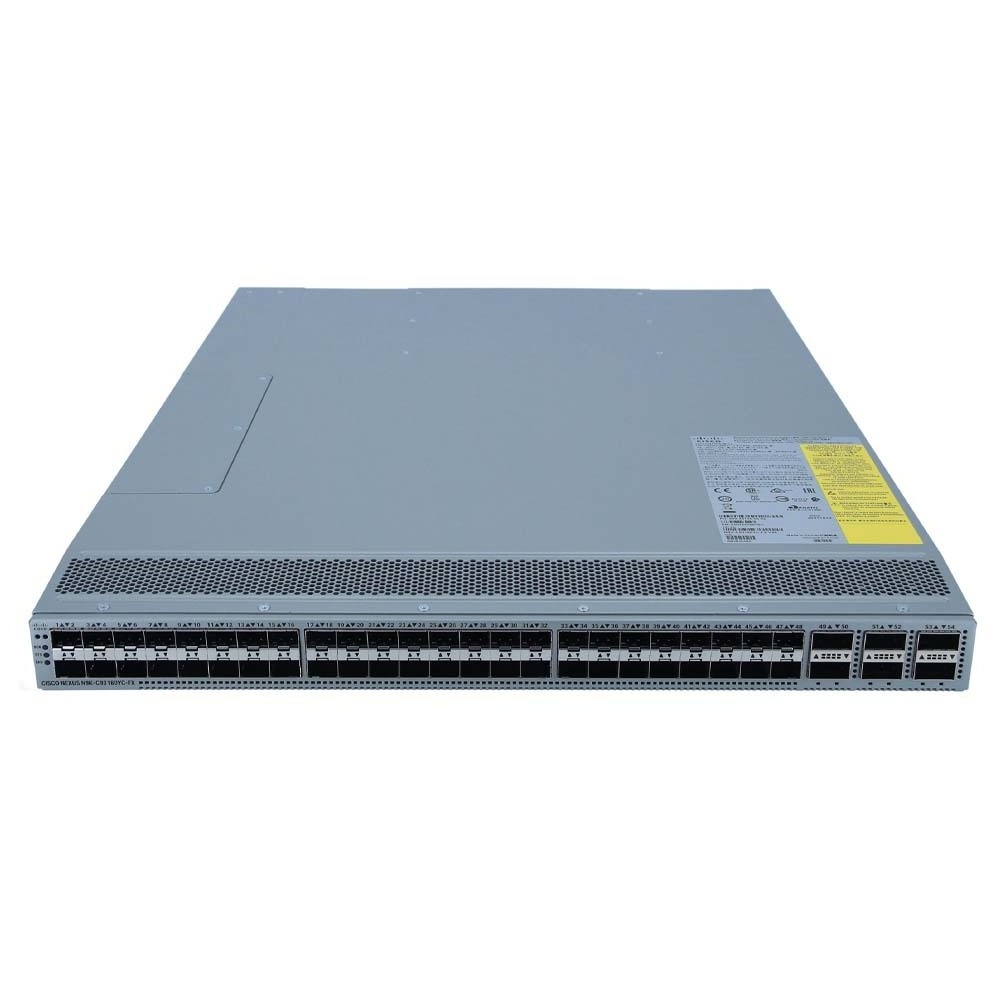 N9K-C93180YC-FX 48 x 1/10/25-Gbps fiber ports and 6 x 40/100-Gbps QSFP28 ports network switches 48 port network switch