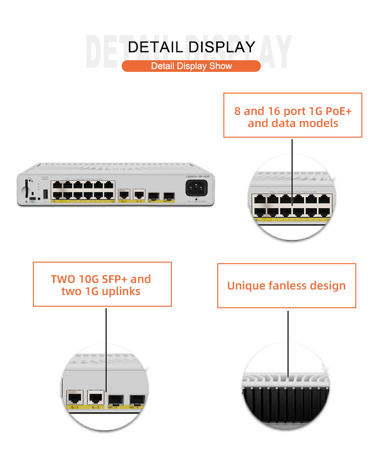 Original Uplink C9200L-48T-4X-E Switch C9200l 48-Port Data 4x10g Network Essentials Switch C9200L-48T-4X-E Ethernet Switch Poe+