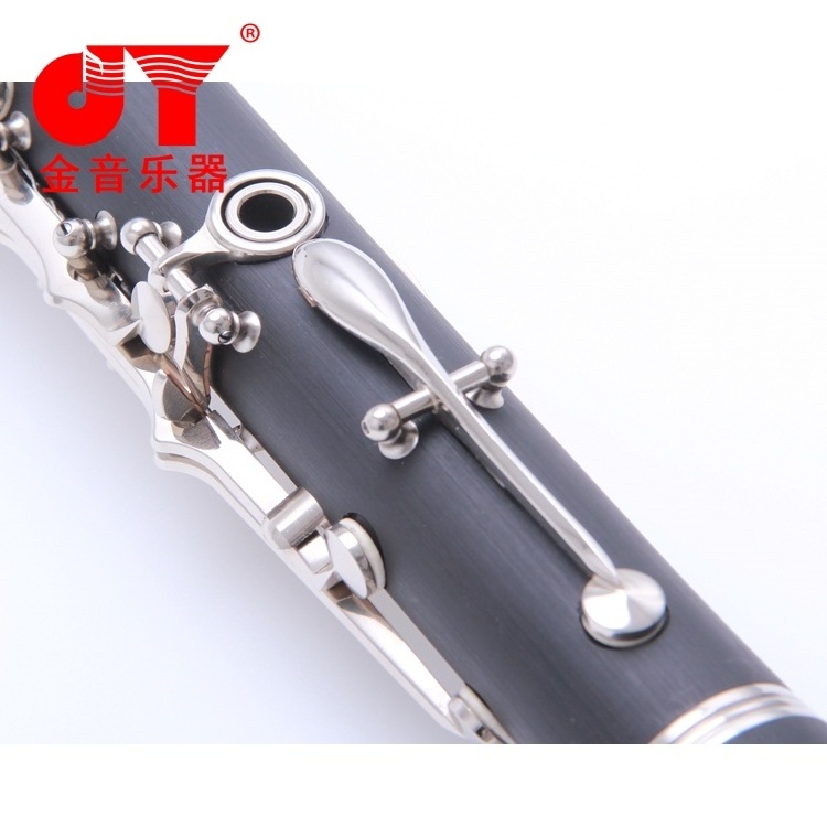 Factory Woodwind Musical Instrument Grenadilla Wooden Clarinet Silver Plated Clarinet OEM