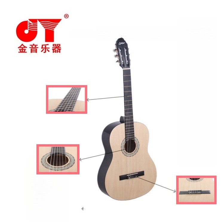 China custom guitar factory  latest cutaway cedar top 39 inch classical guitar