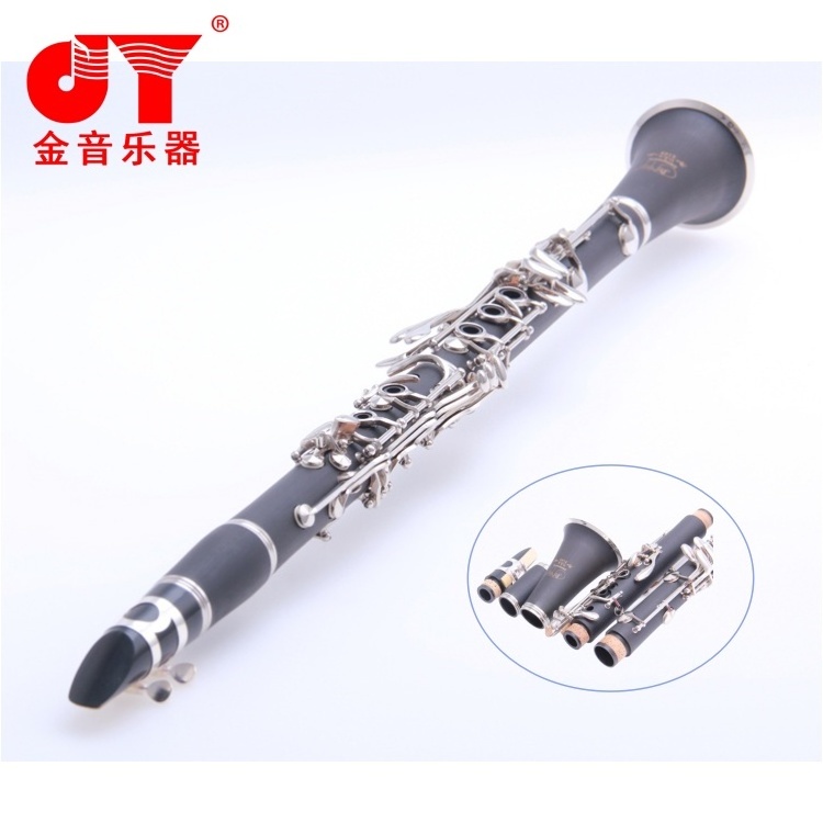 Hot Sale Bb Clarinet Composite Wood Body Silver Plated Clarinet OEM