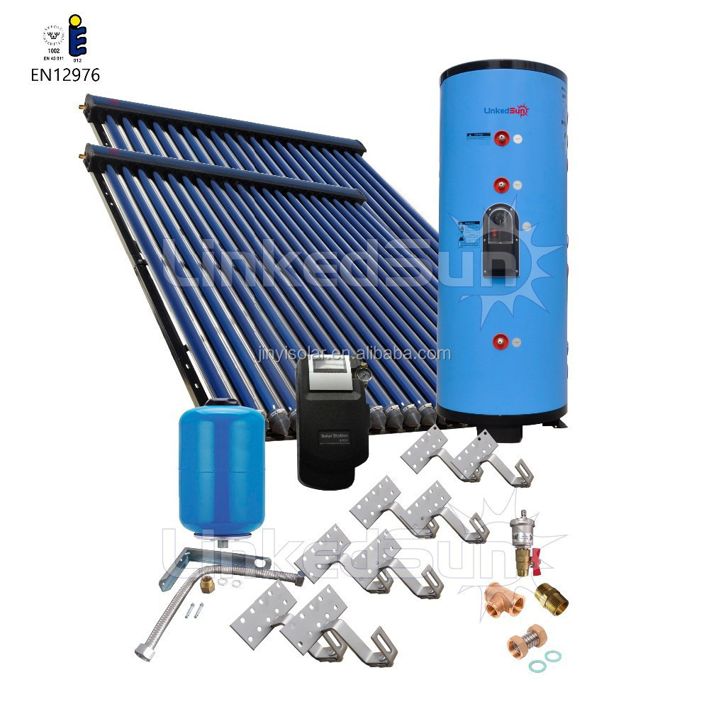 EN12976 Certificated Split Pressured Water Solar Heater System Kit