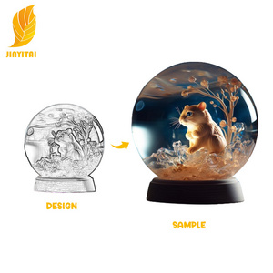 Custom Oem Christmas Decorations Snowball Snow Globe Resin ball Desktop Ornament Hotel Souvenir Christmas Gifts For Kids