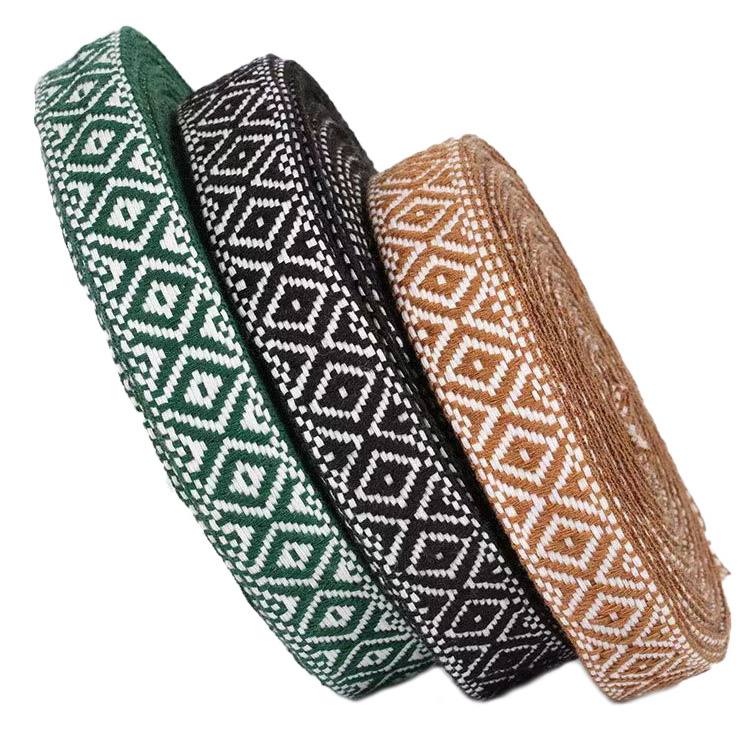 Manufacturer Wholesale 50mm Colorful Polyester Woven Tape Strap High Elastic Jacquard Webbing For Clothing Accessories