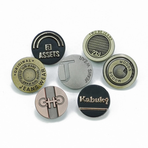 Jinyi Button Classic Vintage Logo Design Custom Denim Buttons Jeans Button and Rivets