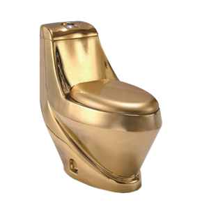 Gold plating golden pattern one piece toilet custom design ceramic bathroom golden toilet