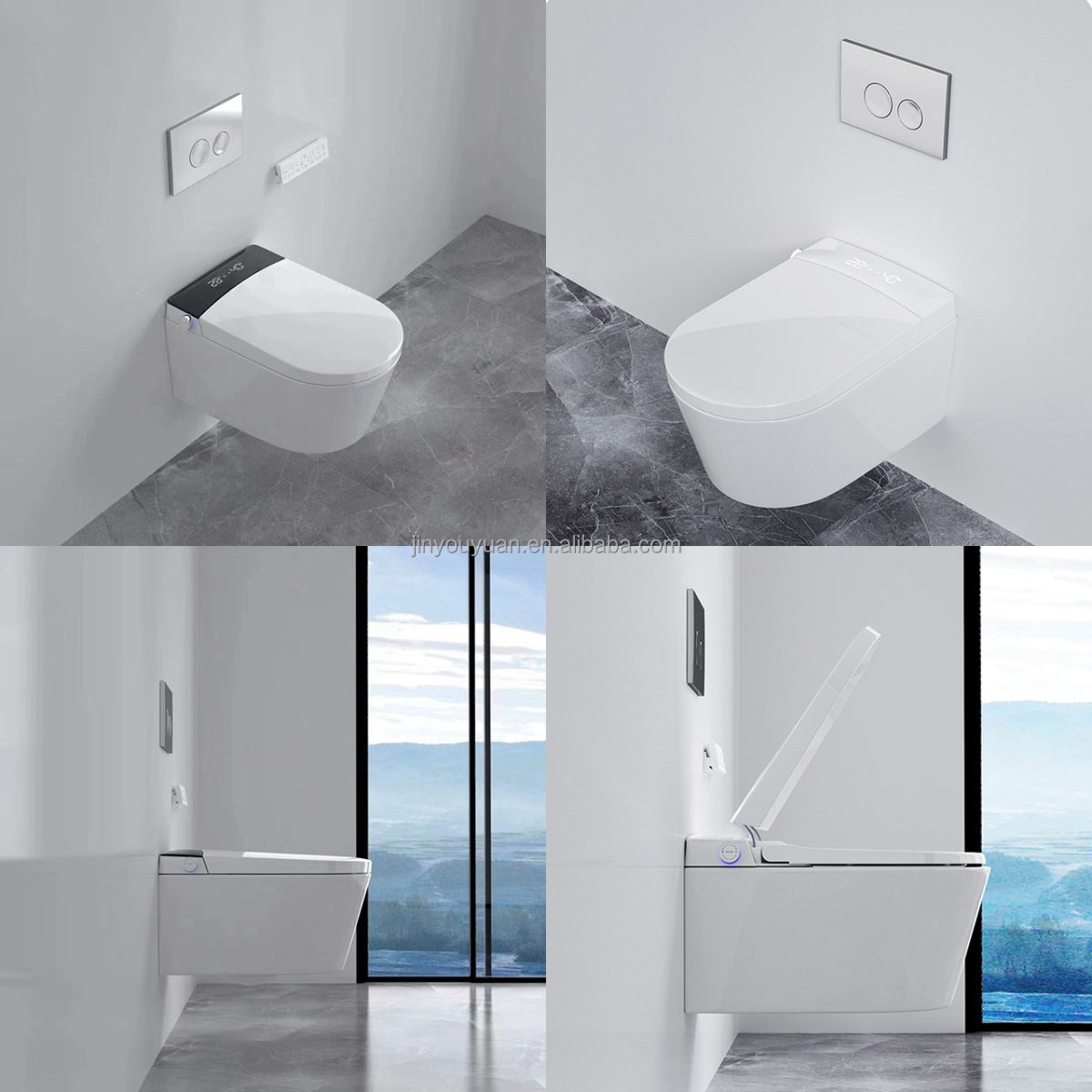 European luxury wc bathroom toilet intelligent one piece smart toilet Intelligent Smart Toilet