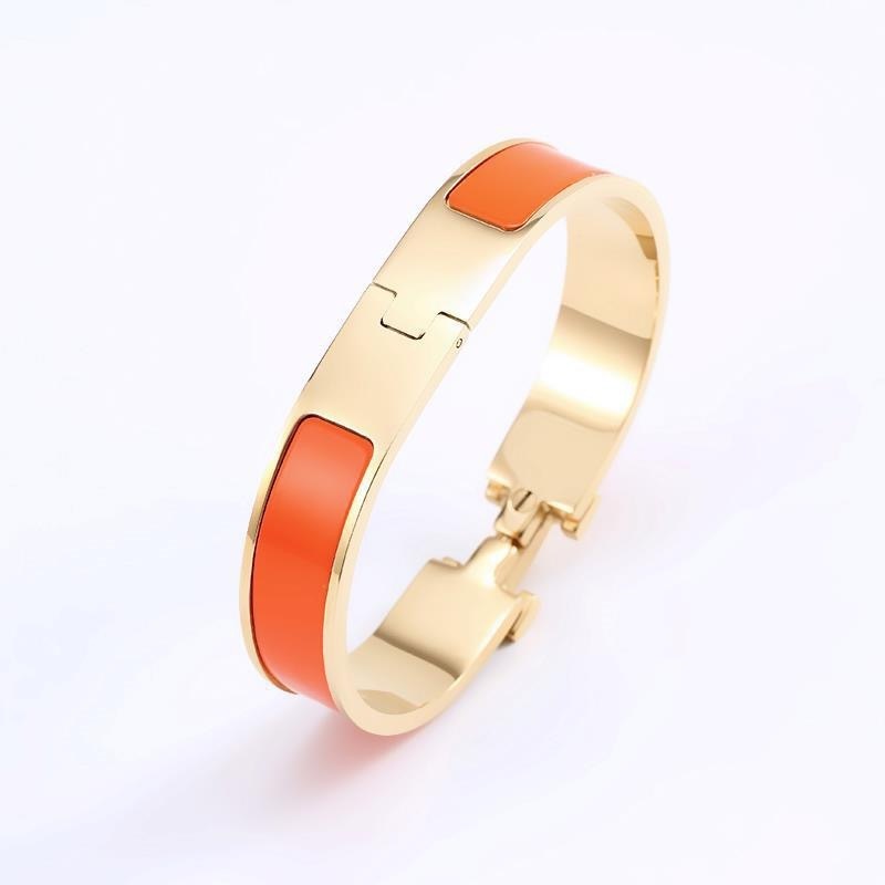 High quality Fashion Hot Sale Popular Jewelry For Women 316L Stainless Steel Bracelet H Enamel Colorful Bangle