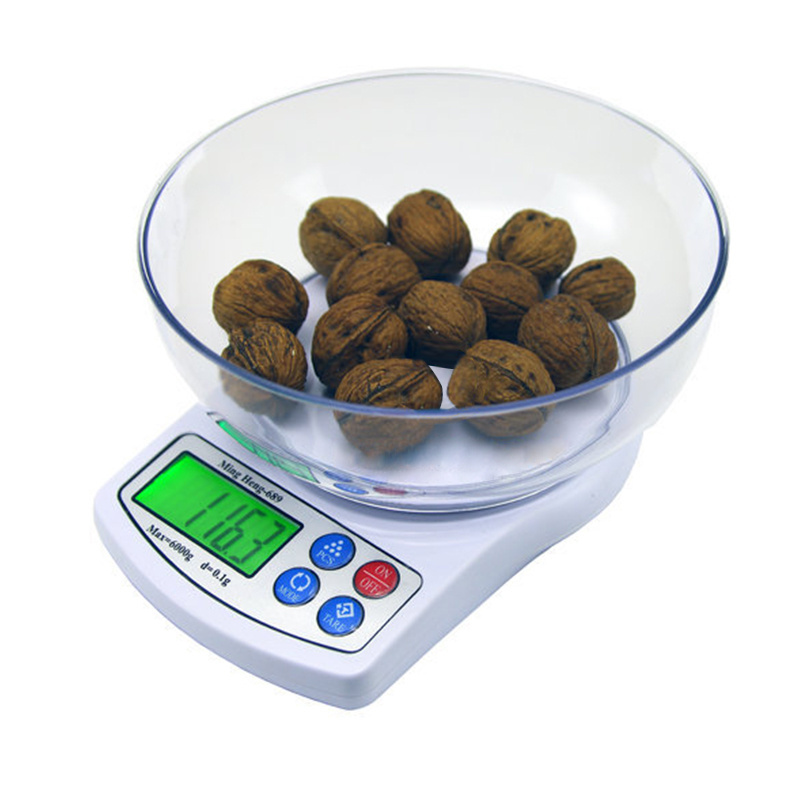 Multifunctional kitchen cake jewelry gold weighing scales 3kg 6kg  0.1g pocket portable electronic scale