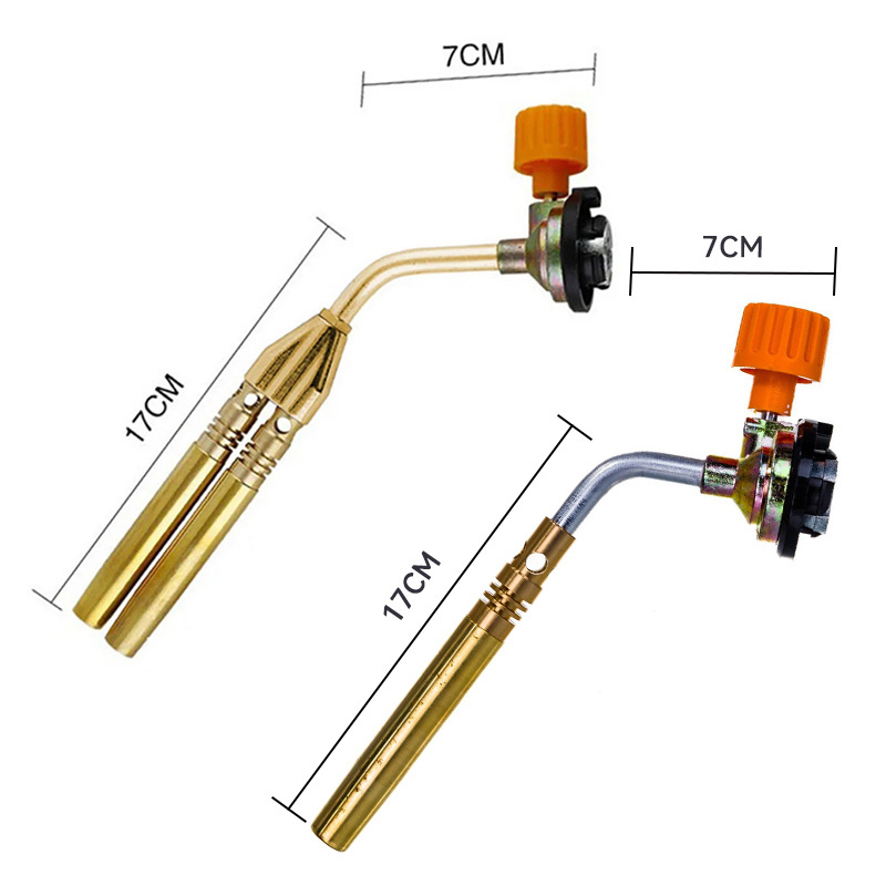 KT-2108 Portable Single/Dual Tube Copper Brazing Tool Kit Jewelry Heating  Welding Flame Gun Gas Blow Cutting Torch