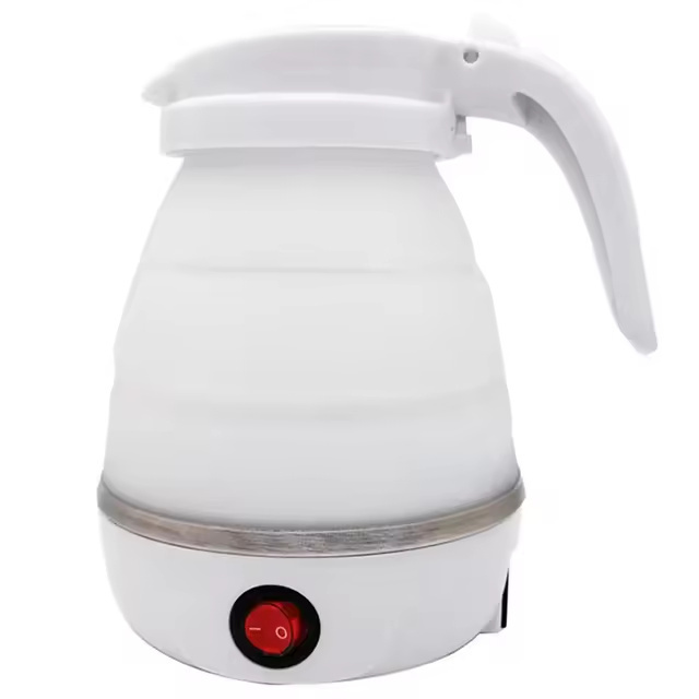 Hot Sale 0.6L Travel Folding Food Grade Silicone Electric Kettle Portable Household Retractable Small Electric Kettle