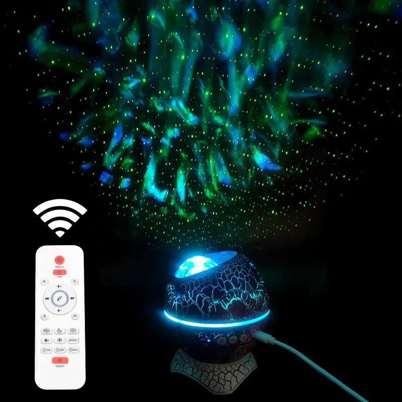 2023 New Product Remote Controlled Led Laser Galaxy Sky Nebula Projector Aurora Star Starry Dinosaur Egg Projector Night Light