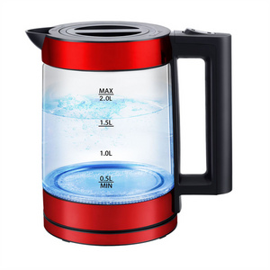 Wonderful Hot Sale 1.8l Transparent Glass 304 Blue Led Stainless Steel Kettle Quick Insulation Pot Electric Kettle