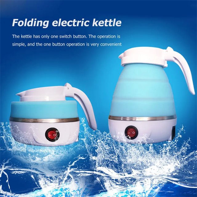 Factory Direct Sales Travel Foldable Camping Portable Electric Kettle With Silicone Electric Insulation Heating Boiler Tea Pot