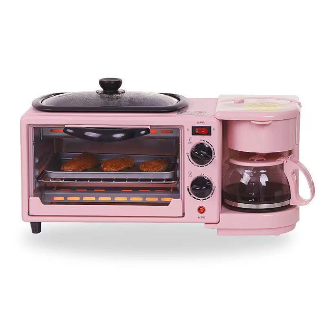 High Quality Stainless Steel Timed Breakfast Station 3 In 1 Home Kitchen Electric Sandwich Maker Multifunction Breakfast Machine