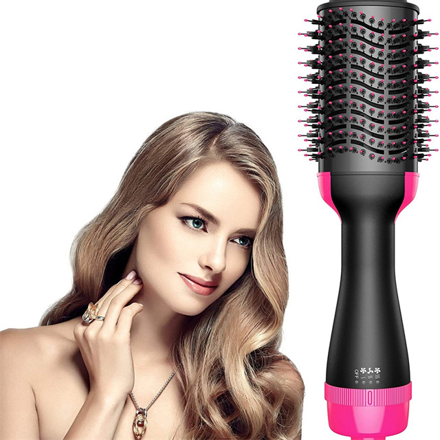 Styling Tools Ce Approval 3 In 1 Hair Straightener Brush Blow Dryer Oval Design Hot Air Brush Hair Blow Dryer Styler With Comb