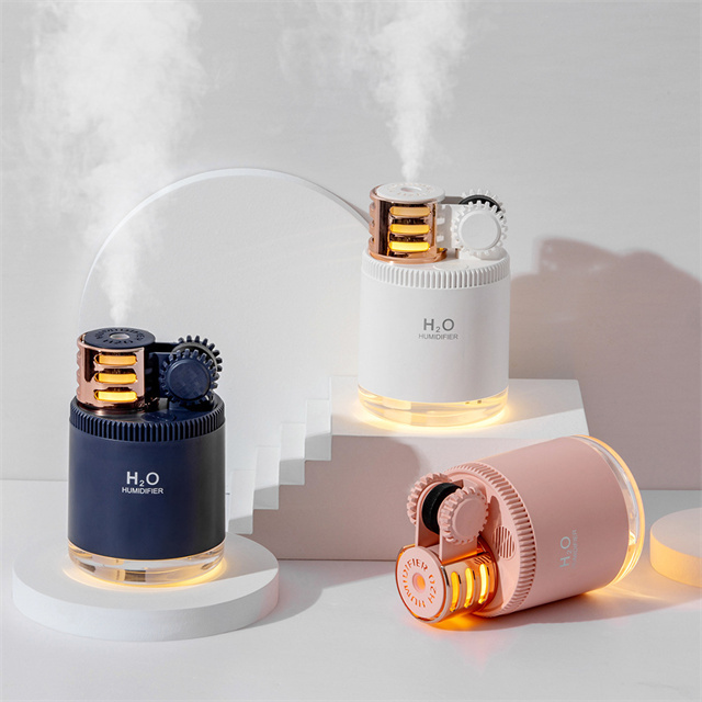 New Design 260ml Lighter Wireless Diffuser Ultrasonic Air Humidifier Cool Mist Humidifier With Warm Night Light For Gift Room