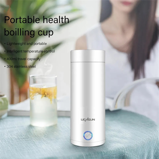 400ML Portable Electric Kettle Thermal Cup Coffee Tea Coffee Travel Water Boiler Temperature Control Smart Water Kettle Thermos