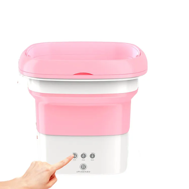 Home Bathroom Travel Ultrasonic Single Tub Foldable Mini Portable Washer Underwear Socks Folding Bucket Other Washing Machine