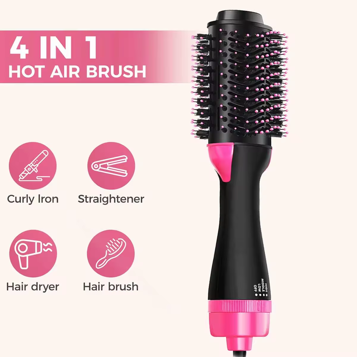 Styling Tools Ce Approval 3 In 1 Hair Straightener Brush Blow Dryer Oval Design Hot Air Brush Hair Blow Dryer Styler With Comb BestSuppliers