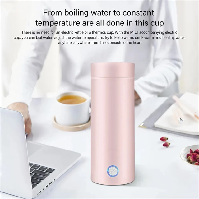 400ML Portable Electric Kettle Thermal Cup Coffee Tea Coffee Travel Water Boiler Temperature Control Smart Water Kettle Thermos