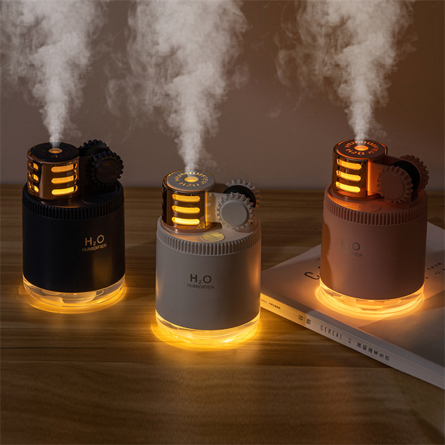 New Design 260ml Lighter Wireless Diffuser Ultrasonic Air Humidifier Cool Mist Humidifier With Warm Night Light For Gift Room