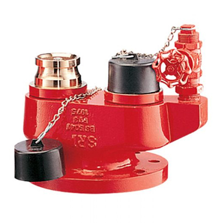 Manufacturer Fire Fighting Equipment Ductile iron 2 Way 4 Way Breeching Inlet Valve