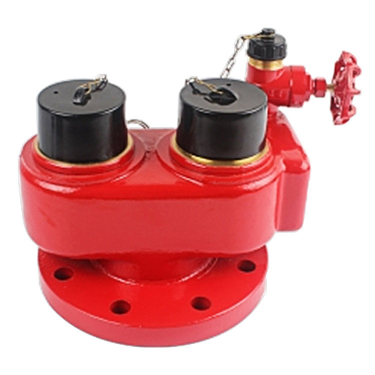 China Factory Fire Fighting Equipment 100mm Red 2 Way Breeching Inlet Valve for Dry Riser