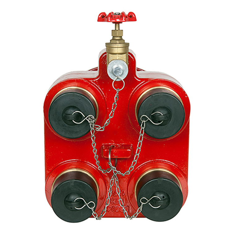 Factory DN100 DN150 Fire Fighting Hydrant Valve 1 Mpa 2 Way 4 Way Breeching Inlet Valve