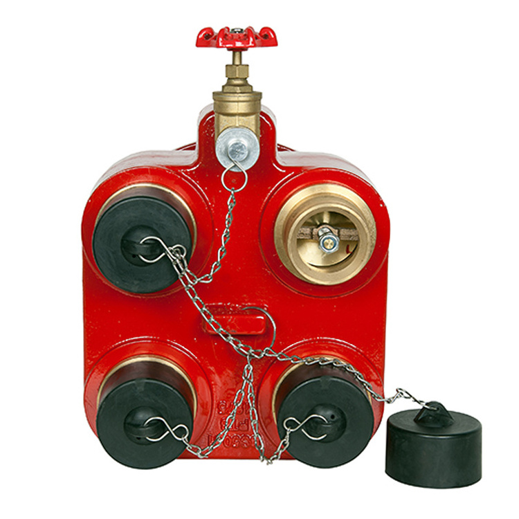 Factory DN100 DN150 Fire Fighting Hydrant Valve 1 Mpa 2 Way 4 Way Breeching Inlet Valve