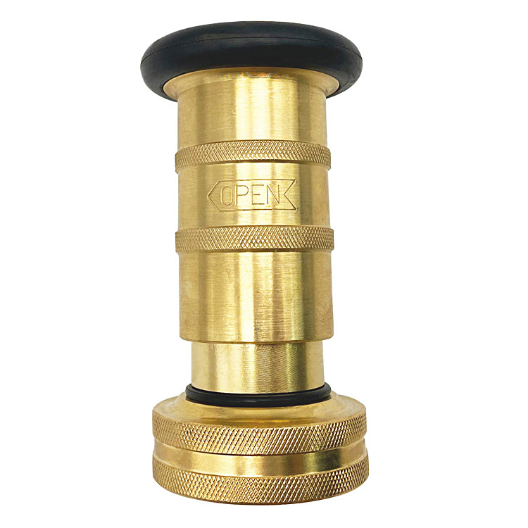 Factory price Fire water gun fire hose connector 1Inch/1.5 inch/2 inch Brass Spray Fire Hose Fog Nozzle