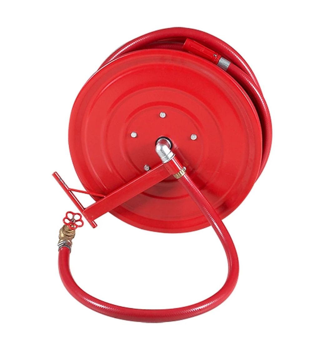 Manufacturer Fire Fighting Hose Reel Manual Swing 1inch 30meter Pistol Grip Rubber Fire Hose Reel