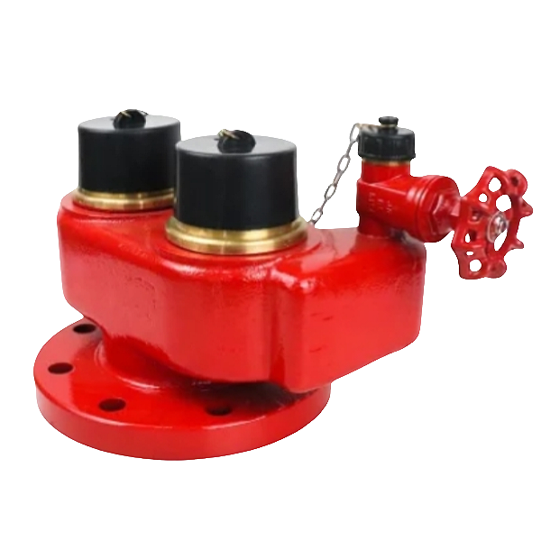 High Quality PN16 Outlet Flange Double Outlet Inlet Valve 2.5 Inch 2 Way Breeching Inlet