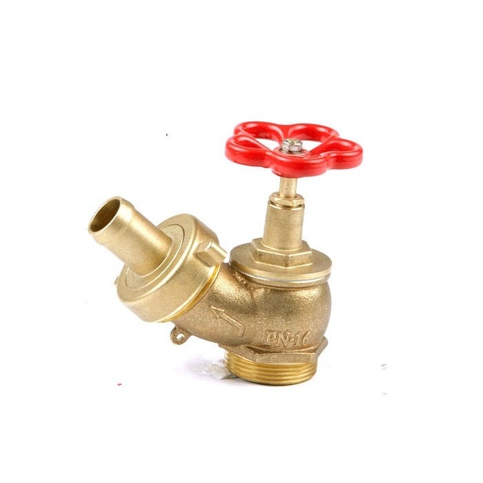 Factory Direct Brass BSP oblique type brass angle fire landing valves 2.5 inch Machino manufacturer Fire Hydrant