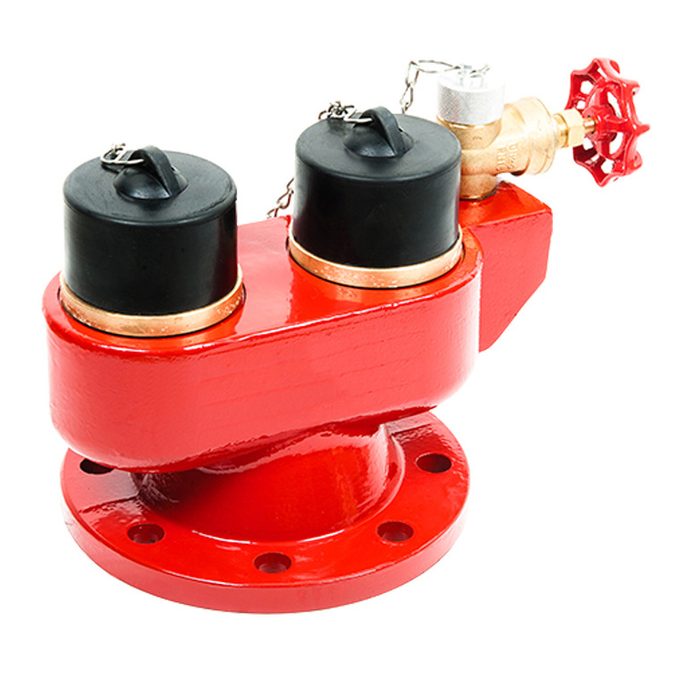 High Quality PN16 Outlet Flange Double Outlet Inlet Valve 2.5 Inch 2 Way Breeching Inlet