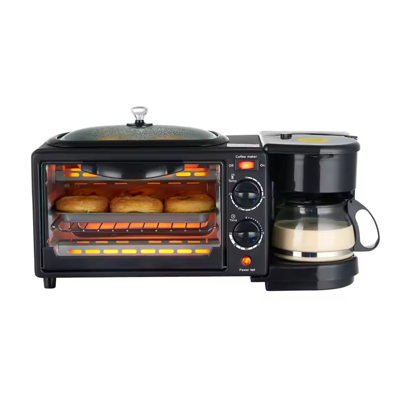 Support OEM Automatic Multifunction Household 3in one Oven Multifunction 9L 3 in 1 Breakfast Maker