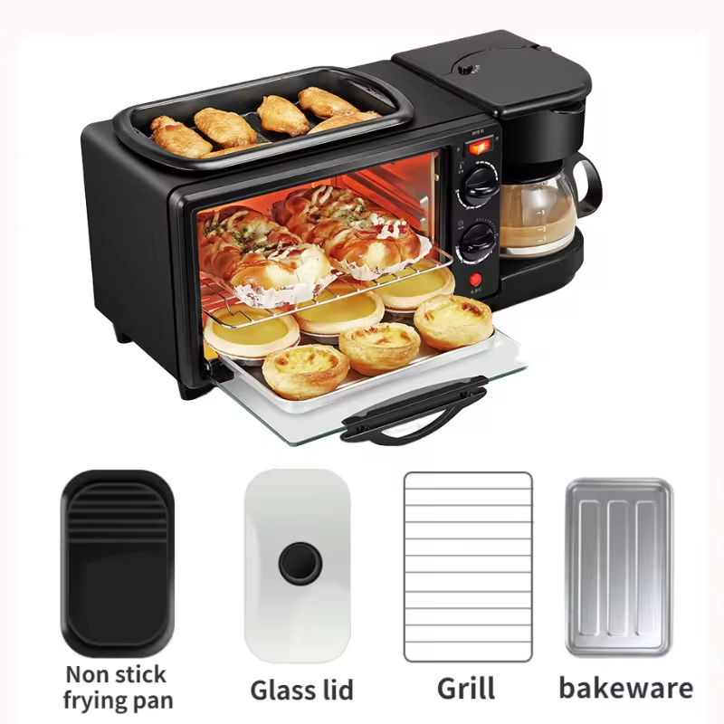 Support OEM Automatic Multifunction Household 3in one Oven Multifunction 9L 3 in 1 Breakfast Maker