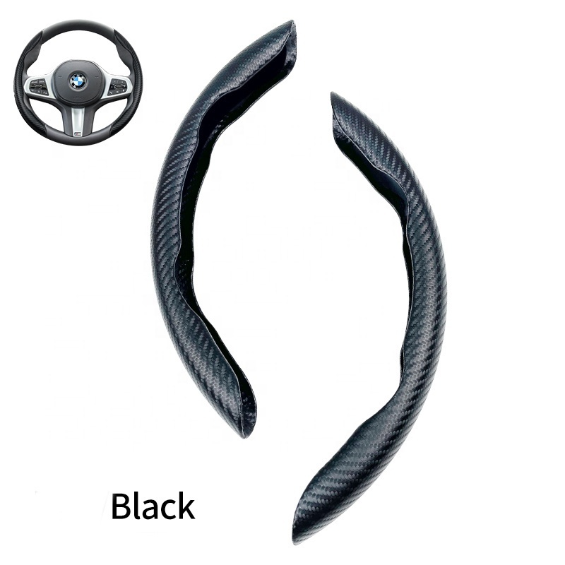 Car interior accessories 2023 hot sale high quality durable round/d shape car steering wheel cover carbon fiber