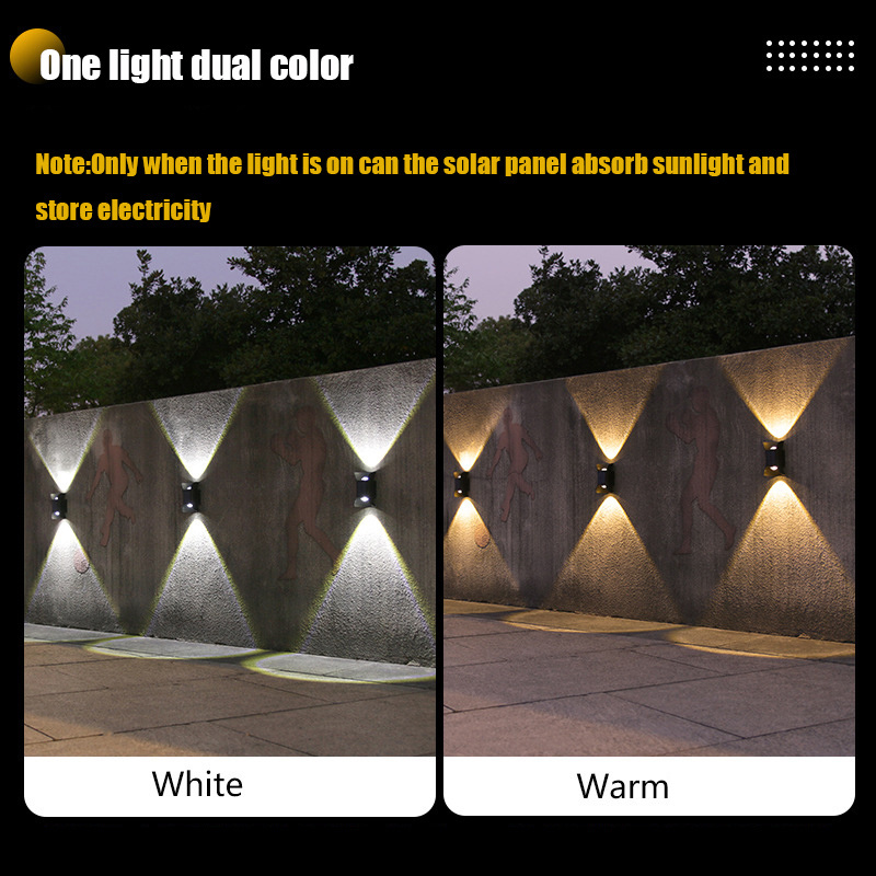 Warm & cold white Cob up down outdoor porch lamp garden led wall light for courtyard